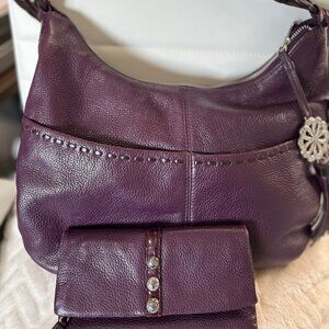 Brighton Purple Bag and Wallet